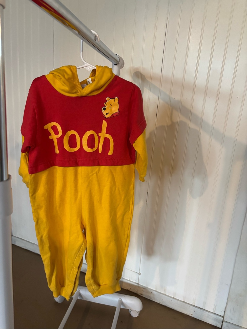 Disney Winnie the Pooh Red and Yellow Hooded One-Piece